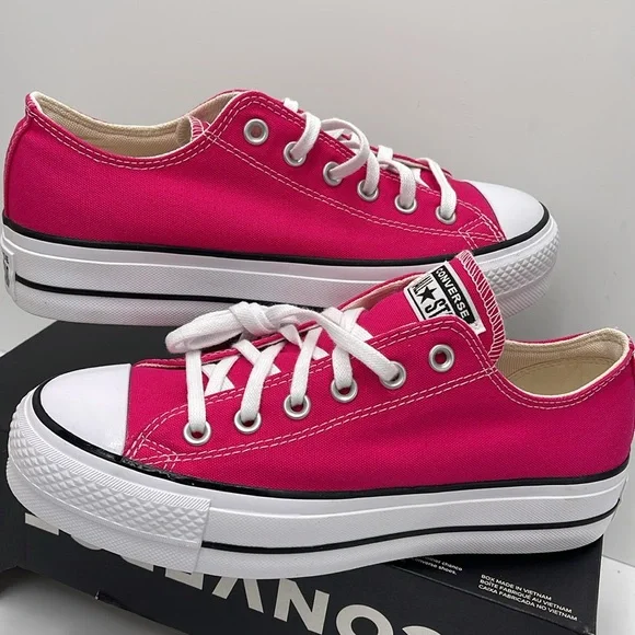 Converse WMNS CTAS LIFT OX
CERISE PINK/WHITE/BLACK A11539F Platforms Sneakers - Picture 10 of 16